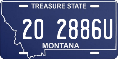 MT license plate 202886U