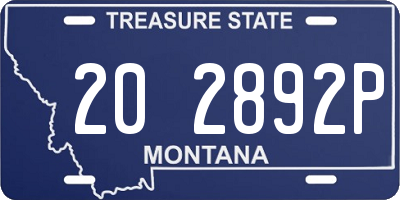 MT license plate 202892P