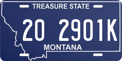 MT license plate 202901K