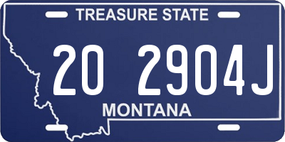 MT license plate 202904J