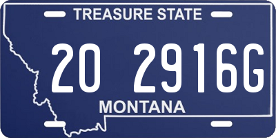 MT license plate 202916G