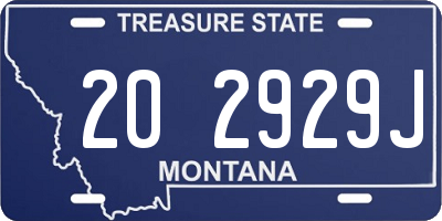 MT license plate 202929J