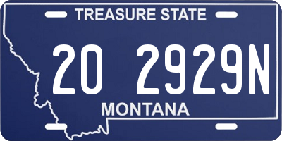 MT license plate 202929N