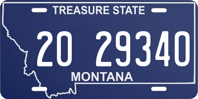 MT license plate 202934O