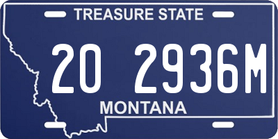 MT license plate 202936M