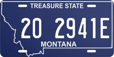 MT license plate 202941E