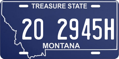 MT license plate 202945H