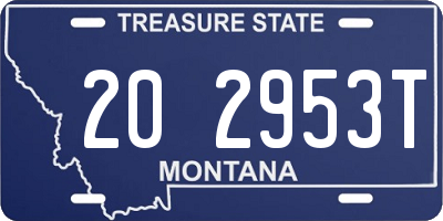 MT license plate 202953T