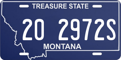 MT license plate 202972S