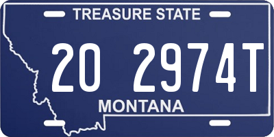 MT license plate 202974T
