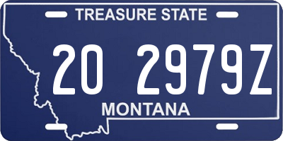 MT license plate 202979Z