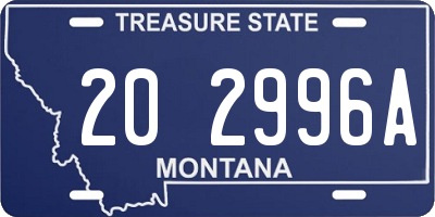 MT license plate 202996A
