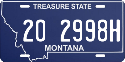 MT license plate 202998H