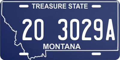 MT license plate 203029A