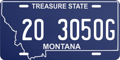 MT license plate 203050G