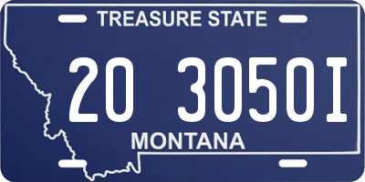 MT license plate 203050I