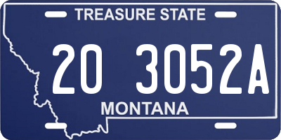 MT license plate 203052A