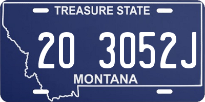 MT license plate 203052J
