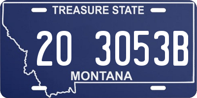 MT license plate 203053B