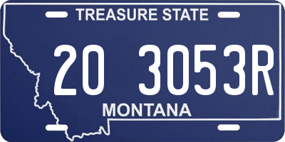 MT license plate 203053R