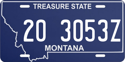MT license plate 203053Z