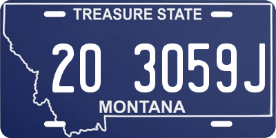 MT license plate 203059J