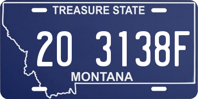 MT license plate 203138F