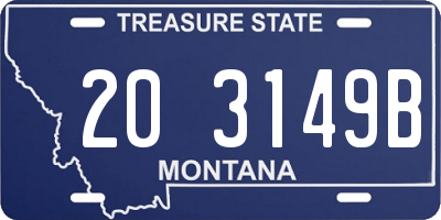 MT license plate 203149B