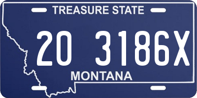 MT license plate 203186X