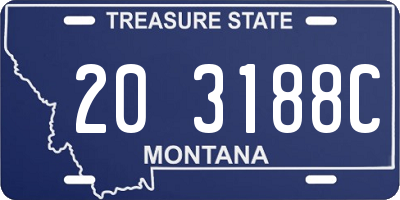 MT license plate 203188C