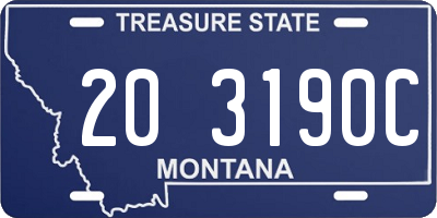 MT license plate 203190C