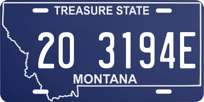MT license plate 203194E