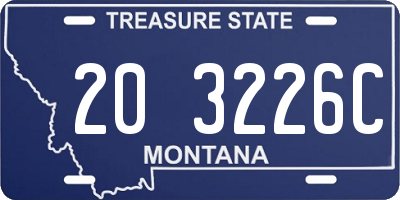 MT license plate 203226C