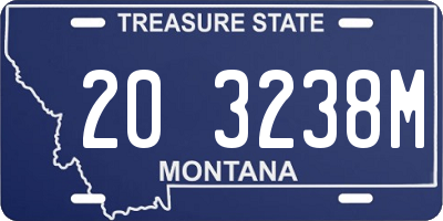 MT license plate 203238M