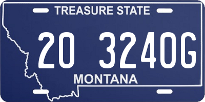 MT license plate 203240G