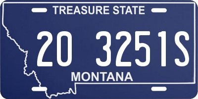 MT license plate 203251S