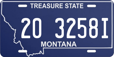 MT license plate 203258I