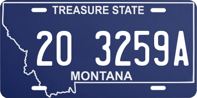 MT license plate 203259A