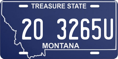MT license plate 203265U