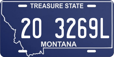 MT license plate 203269L