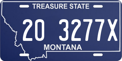 MT license plate 203277X