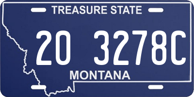 MT license plate 203278C