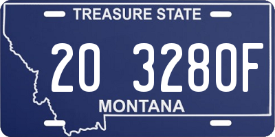 MT license plate 203280F