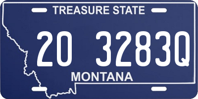 MT license plate 203283Q