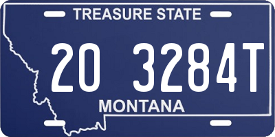 MT license plate 203284T