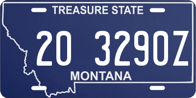 MT license plate 203290Z