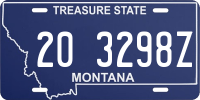 MT license plate 203298Z