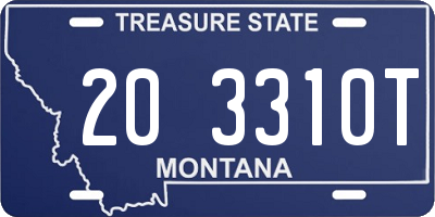 MT license plate 203310T