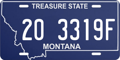 MT license plate 203319F