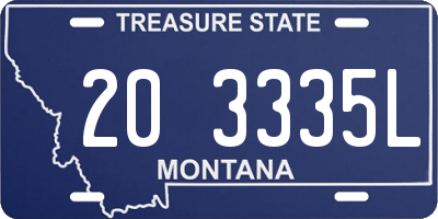 MT license plate 203335L